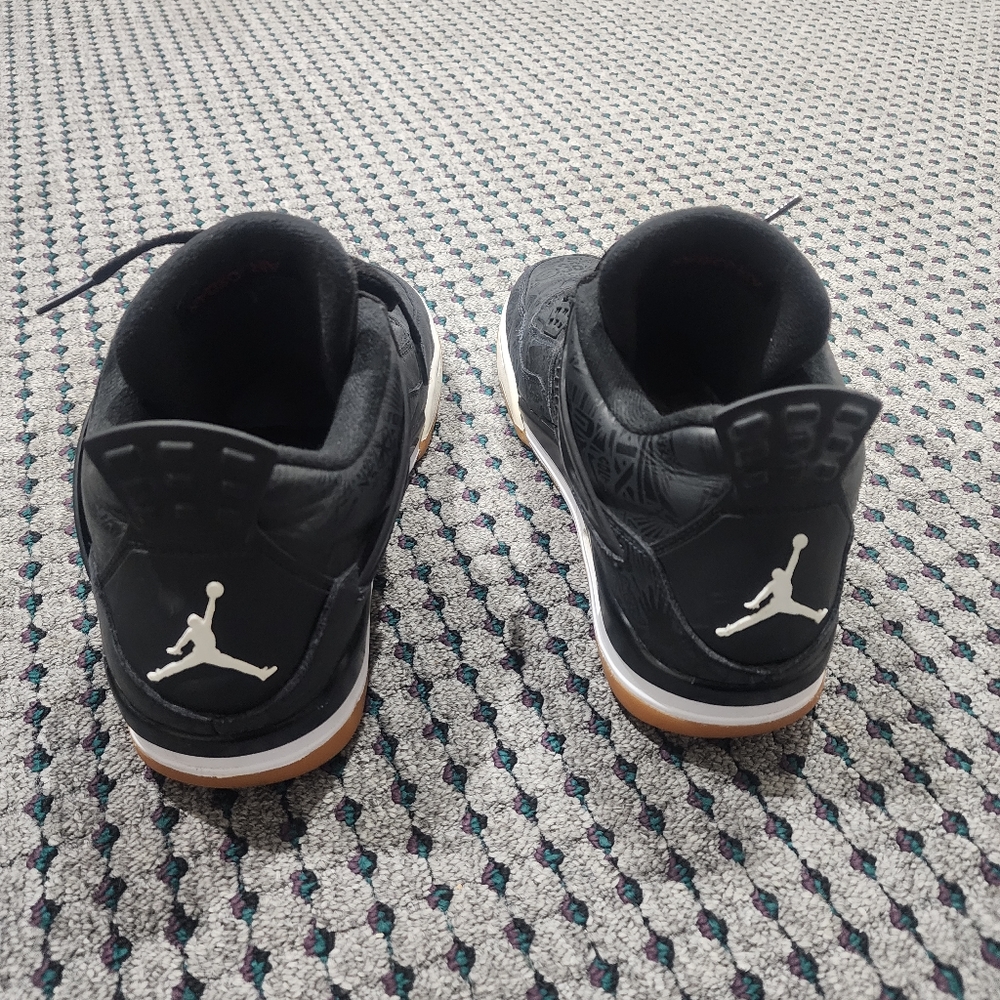 Jordan 4 Retro Laser Black Gum, Men Size 11.5